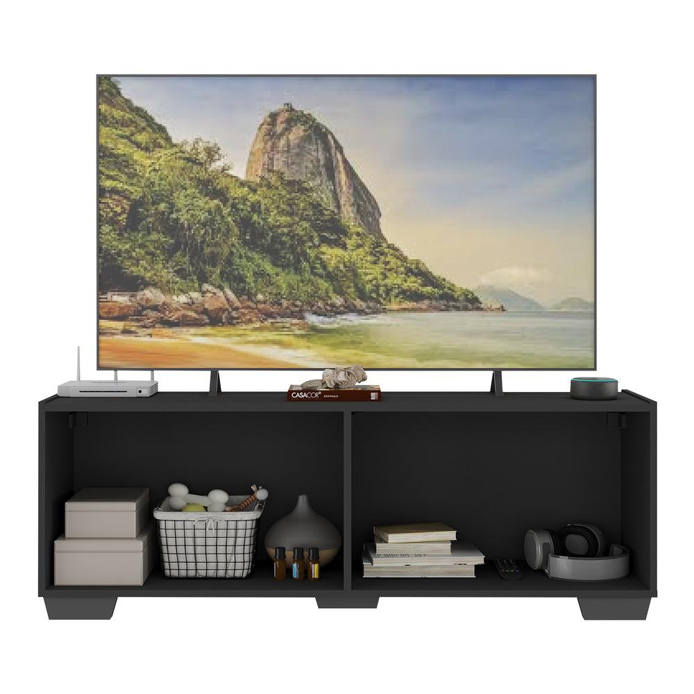 Rack para TV até 50 Polegadas com 4 Portas Multimóveis MP1072 Preto