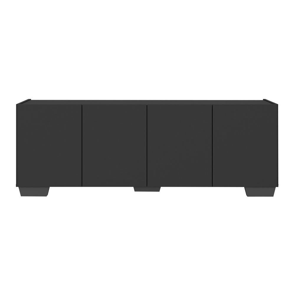 Rack para TV até 50 Polegadas com 4 Portas Multimóveis MP1072 Preto