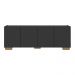 Rack para TV até 50 Polegadas com 4 Portas Multimóveis MP1072 Preto/Natural