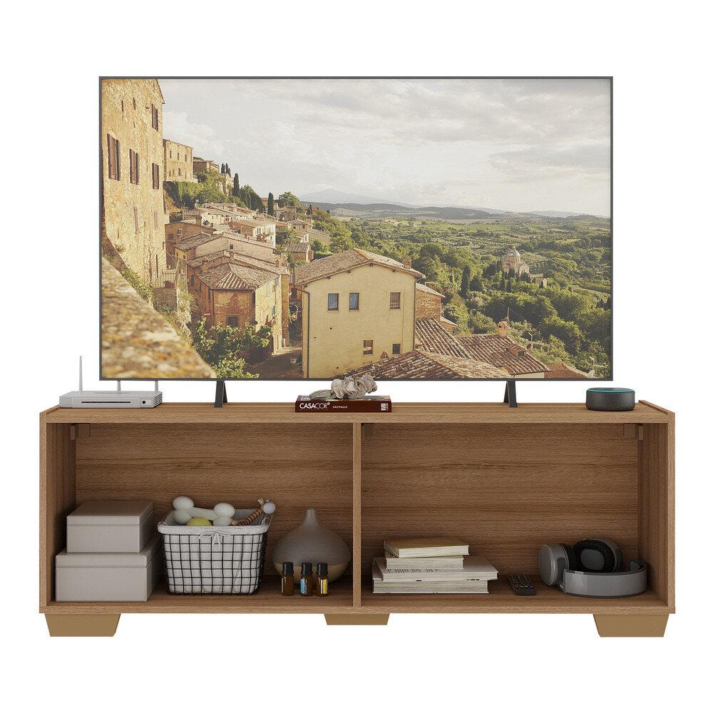 Rack para TV até 50 Polegadas com 4 Portas Multimóveis MP1072 Rustic/Natural