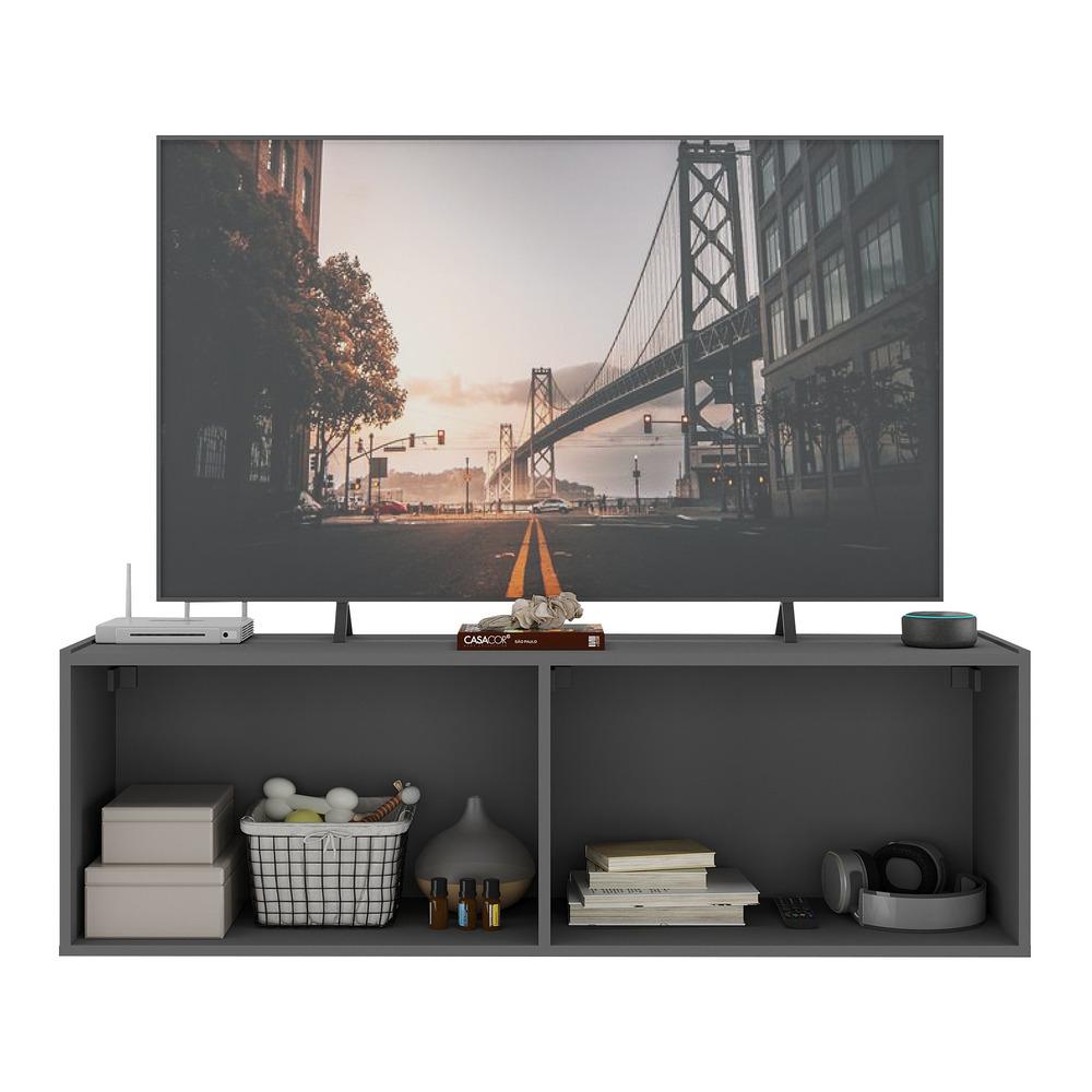 Rack para TV até 50 Polegadas com 4 Portas Suspenso Multimóveis MP1070 Grafite