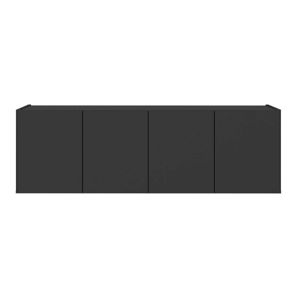 Rack para TV até 50 Polegadas com 4 Portas Suspenso Multimóveis MP1070 Preto