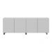 Rack para TV até 50 Polegadas com 4 Portas e Rodízios Multimóveis MP1069 Branco