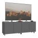 Rack para TV até 50 Polegadas com 4 Portas e Rodízios Multimóveis MP1069 Grafite