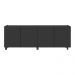 Rack para TV até 50 Polegadas com 4 Portas e Rodízios Multimóveis MP1069 Preto
