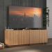 Rack para TV até 50 Polegadas com 4 Portas e Rodízios Multimóveis MP1069 Rustic