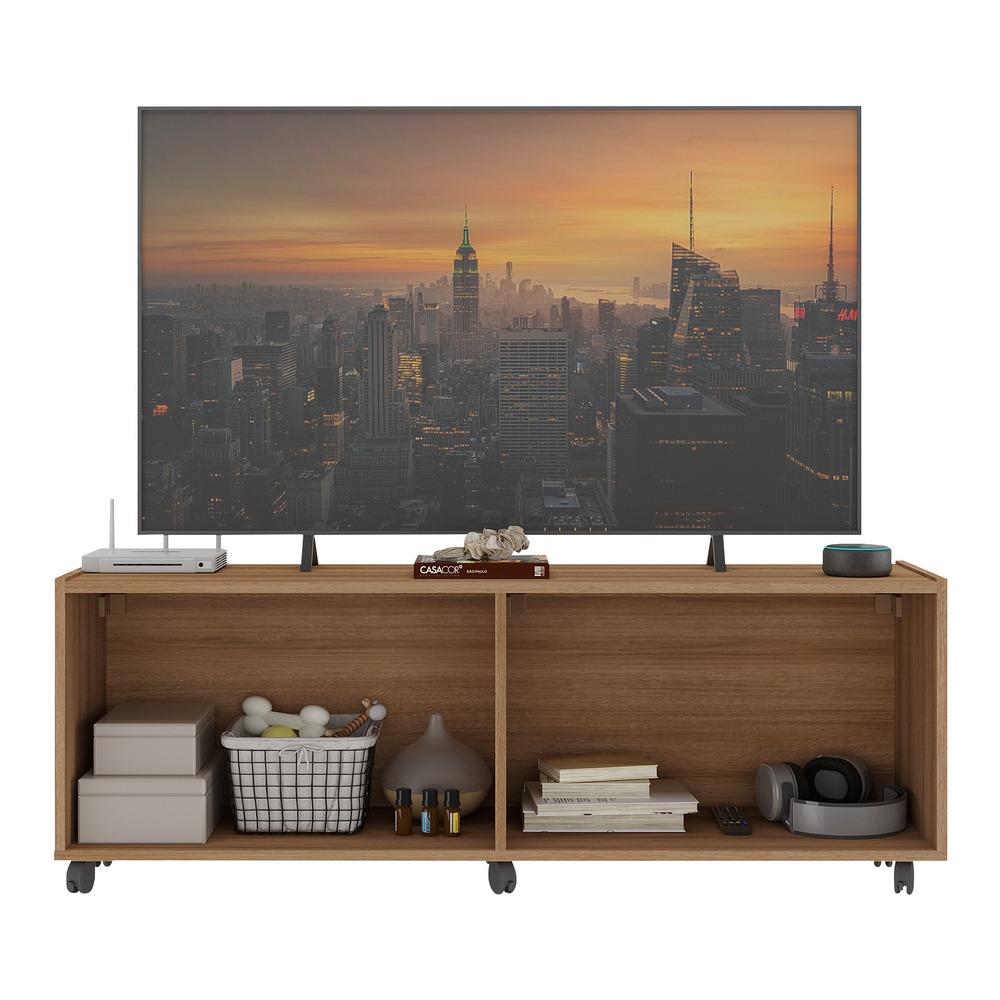 Rack para TV até 50 Polegadas com 4 Portas e Rodízios Multimóveis MP1069 Rustic