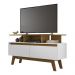Rack para TV até 50 Polegadas com Nicho e 2 Portas Retrô Multimóveis CR45294 Cinamomo/Branco
