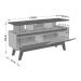 Rack para TV até 50 Polegadas com Nicho e 2 Portas Retrô Multimóveis CR45294 Cinamomo/Branco