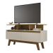 Rack para TV até 50 Polegadas com Nicho e 2 Portas Retrô Multimóveis CR45294 Cinamomo/Off White