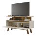 Rack para TV até 50 Polegadas com Nicho e 2 Portas Retrô Multimóveis CR45294 Cinamomo/Off White
