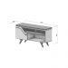 Rack para TV até 50 Polegadas com Nichos e 1 Porta Multimóveis CR45297 Off White/Naturalle