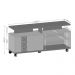 Rack para TV até 55 Polegadas com Nichos 1 Porta e Rodízios Multimóveis CR45295 Cinamomo/Off White/Ripado