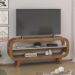 Rack para TV até 60 Polegadas 133,5cm com Pés Retrô Multimóveis CR45328 Cinamomo/Off White