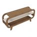 Rack para TV até 60 Polegadas 133,5cm com Pés Retrô Multimóveis CR45328 Cinamomo/Off White