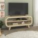 Rack para TV até 60 Polegadas 133,5cm com Pés Retrô Multimóveis CR45328 Naturale