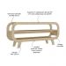 Rack para TV até 60 Polegadas 133,5cm com Pés Retrô Multimóveis CR45328 Naturale