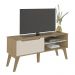 Rack para TV até 60 Polegadas 134cm com Pés Retrô 1 Porta Multimóveis CR45323 Carvalho/Off White