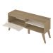 Rack para TV até 60 Polegadas 134cm com Pés Retrô 1 Porta Multimóveis CR45323 Carvalho/Off White