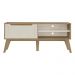 Rack para TV até 60 Polegadas 134cm com Pés Retrô 1 Porta Multimóveis CR45323 Carvalho/Off White