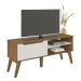 Rack para TV até 60 Polegadas 134cm com Pés Retrô 1 Porta Multimóveis CR45323 Cinamomo/Off White