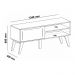Rack para TV até 60 Polegadas 134cm com Pés Retrô 1 Porta Multimóveis CR45323 Cinamomo/Off White