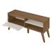 Rack para TV até 60 Polegadas 134cm com Pés Retrô 1 Porta Multimóveis CR45323 Cinamomo/Off White