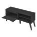Rack para TV até 60 Polegadas 134cm com Pés Retrô 1 Porta Multimóveis CR45323 Preto