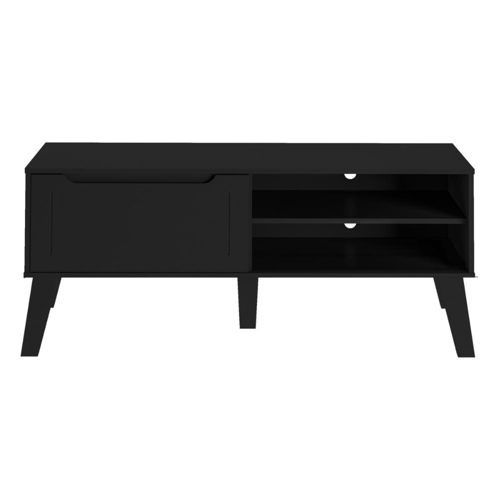 Rack para TV até 60 Polegadas 134cm com Pés Retrô 1 Porta Multimóveis CR45323 Preto