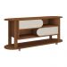 Rack para TV até 65 Polegadas 150cm com Rodízios 2 Portas Multimóveis CR45326 Cedro/Off White