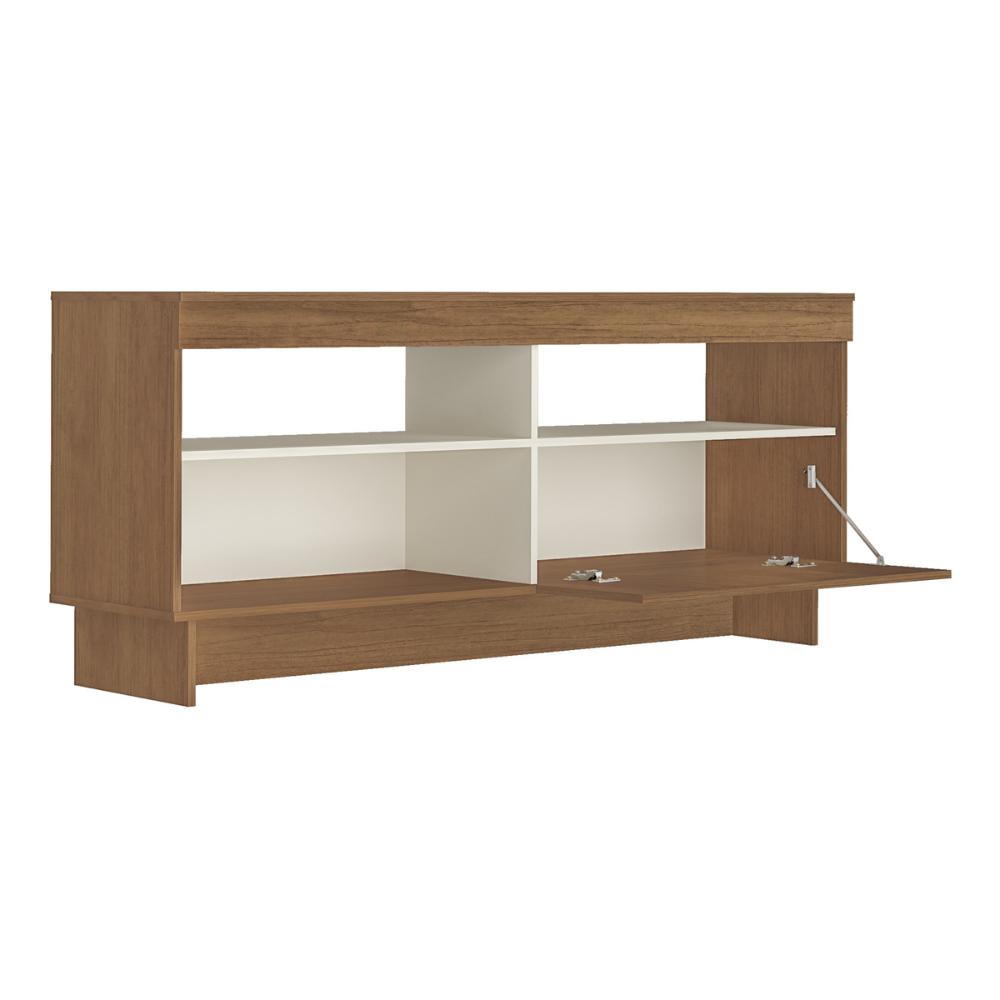 Rack para TV até 65 Polegadas 160cm com 1 Porta Multimóveis CR45320 Cinamomo/Off White