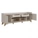 Rack para TV até 65 Polegadas com 2 Portas e 2 Gavetas Multimóveis MP1101 Off White/Madeirado