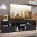 Rack para TV até 65" Multimóveis Paris FG3308 com 2 Portas Preto