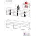 Rack para TV até 65" Multimóveis Paris FG3308 com 2 Portas Preto