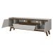 Rack para TV até 70 Polegadas com 2 Portas e 1 Gaveta Retrô Multimóveis CR45292 Off White/Ipê