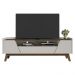 Rack para TV até 70 Polegadas com 2 Portas e 1 Gaveta Retrô Multimóveis CR45292 Off White/Ipê