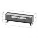 Rack para TV até 70 Polegadas com 2 Portas e 1 Gaveta Retrô Multimóveis CR45292 Preto Fosco/Naturalle