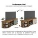 Rack para TV até 75 Polegadas 180cm com 1 Porta Flex Multimóveis CR45324 Carvalho/Off White