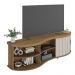 Rack para TV até 75 Polegadas 180cm com 1 Porta Flex Multimóveis CR45324 Carvalho/Off White
