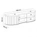 Rack para TV até 75 Polegadas 180cm com 1 Porta Flex Multimóveis CR45324 Cinamomo/Off White