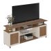 Rack para TV até 75 Polegadas 180cm com Rodízios 2 Portas Multimóveis CR45322 Cinamomo/Off White