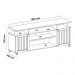 Rack para TV até 75 Polegadas 180cm com Rodízios 2 Portas Multimóveis CR45322 Cinamomo/Off White