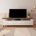 Rack para TV até 75 Polegadas 200cm 2 Portas 1 Gaveta Multimóveis CR45325 Pinho/Off White