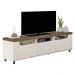Rack para TV até 75 Polegadas 200cm 2 Portas 1 Gaveta Multimóveis CR45325 Pinho/Off White