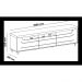 Rack para TV até 75 Polegadas 200cm 2 Portas 1 Gaveta Multimóveis CR45325 Pinho/Off White