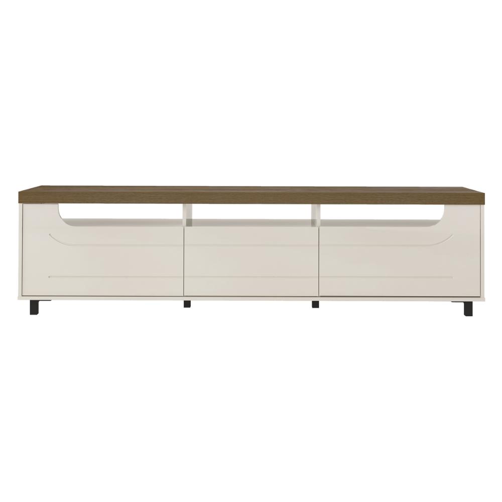 Rack para TV até 75 Polegadas 200cm 2 Portas 1 Gaveta Multimóveis CR45325 Pinho/Off White