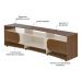 Rack para TV até 86 Polegadas 220cm com 2 Portas Multimóveis CR45321 Cedro/Off White