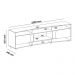 Rack para TV até 86 Polegadas 220cm com 2 Portas Multimóveis CR45321 Cedro/Off White