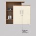 Sapateira Multiuso 2 Portas com Chave 91cm Multimóveis CR35293 Amêndola/Off White