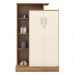Sapateira Multiuso 2 Portas com Chave 91cm Multimóveis CR35293 Amêndola/Off White